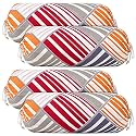 Kuber Industries Cotton Lining Print Bolster Cover with Drawstring|Round Bedside Long Pillow Cover|Dewan Pillow Cover Set 16 X 32 |Bolster Cover Set of 4 (Magenta &amp; Grey)