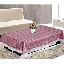 Kuber Industries Lining Print Table Cloth 4 Seater|Waterproof Center Table Cover|Table Protector for Indoor &amp; Outdoor 60x40 (Pink)