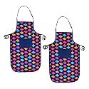 Kuber Industries Navajo Printed Oil Stain Resistant Cooking Kitchen Apron for Men Women with 1 Front Pocket- Pack of 2 (Blue)-50KM0732
