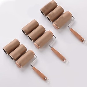 kuber industries lint removersuper sticky lint rollerlint roller for pet hair60 sheets pack of 4 replacement rolls