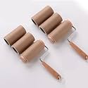 Kuber Industries Lint Remover|Super Sticky Lint Roller|Lint Roller for Pet Hair|60 Sheets (Pack of 4 Replacement Rolls)