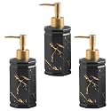 Kuber Industries Liquid Soap Dispenser | Handwash Soap Dispenser | Soap Dispenser for Wash Basin | Shampoo Dispenser Bottle | Bathroom Dispenser Bottle | 350 ml | Pack of 3 | Black