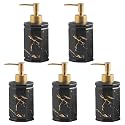 Kuber Industries Liquid Soap Dispenser | Handwash Soap Dispenser | Soap Dispenser for Wash Basin | Shampoo Dispenser Bottle | Bathroom Dispenser Bottle | 350 ml | Pack of 5 | Black