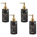 Kuber Industries Liquid Soap Dispenser for Wash Basin, Bathroom, and Handwash - Shampoo Bottle - 350 ml - Pack of 4 - Black