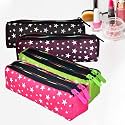 Kuber Industries Rexine Cosmetic Pouch | Jewellery Makeup Toiletry Pouch for Girls | Travel Storage Makeup Bag | Star Makeup Pouch | Pack of 4 | Multi