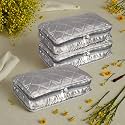 Kuber Industries Makeup Storage Bag | Vanity Pouch | Pendant Organizer | Cosmetic Kit for Travel | 6 Pouch Moti Jewellery Organizer | Large | Pack of 3 | Gray