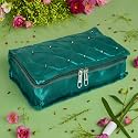 Kuber Industries Makeup Storage Bag | Vanity Organizer | Cosmetic Kit for Travel | 6 Pouch Pendant Organizer | Moti Jewellery | Large | Green
