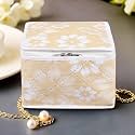 Kuber Industries Makeup Storage Bag | Waterproof Watches Organizer | Jewellery Kit for Woman | 10 Detachable Pouch | Square Locker Kit for Travel | Flower Quilted | Golden