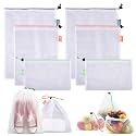 Kuber Industries Plain Deisgn 6 Piece Microfiber Reusable Mesh Fridge Bag (CTKTC958) Multicolour