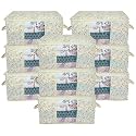 Kuber Industries Metalic Print Underbed Storage Bag|Organizer For Clothes Large|Non-Woven Comforter, Blanket Cover|Transparent Window &amp; Zipper|Side Handles|Pack of 9 (Brown &amp; Cream)