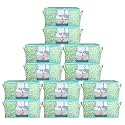 Kuber Industries Metalic Print Underbed Storage Bag|Organizer For Clothes Large|Non-Woven Comforter, Blanket Cover|Transparent Window &amp; Zipper|Side Handles|Pack of 12 (Green)