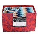 Kuber Industries Metallic Flower Printed Non-Woven Foldable Saree Stacker, Wardrobe Organizer, Storage Bin With Handle (Red),HS43KUBMART026404