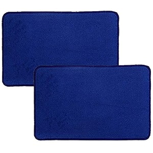 kuber industries microfiber anti slip 2 pieces door mat 2234x1434blue