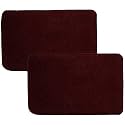 Kuber Industries Microfiber Anti Slip 2 Pieces Door Mat 22"x14"(Maroon)