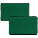 Kuber Industries Microfiber Anti Slip 2 Pieces Door Mat 22"x14"(Green) (CTKTC046230)