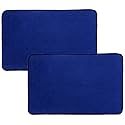 Kuber Industries Microfiber Anti Slip 2 Pieces Door Mat 22"x14"(Blue)