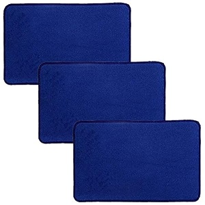 kuber industries microfiber anti slip 3 pieces door mat 2234x1434blue ctktc046223