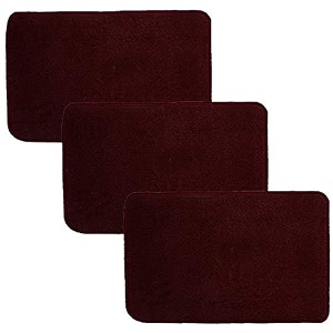 kuber industries microfiber anti slip 3 pieces door mat 2234x1434maroon