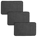 Kuber Industries Microfiber Anti Slip 3 Pieces Door Mat 22"x14"(Grey)