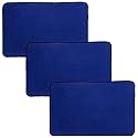 Kuber Industries Microfiber Anti Slip 3 Pieces Door Mat 22"x14"(Blue) (CTKTC046223)