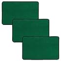 Kuber Industries Microfiber Anti Slip 3 Pieces Door Mat 22"x14"(Green)