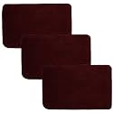 Kuber Industries Microfiber Anti Slip 3 Pieces Door Mat 22"x14"(Maroon)