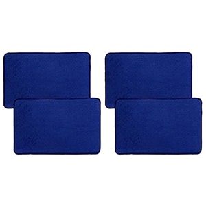 kuber industries microfiber anti slip 4 pieces door mat 2234x1434blue
