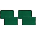 Kuber Industries Microfiber Anti Slip 4 Pieces Door Mat 22"x14"(Green)