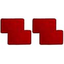 Kuber Industries Microfiber Anti Slip 4 Pieces Door Mat 22"x14"(Red) (CTKTC046236)