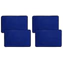 Kuber Industries Microfiber Anti Slip 4 Pieces Door Mat 22"x14"(Blue)