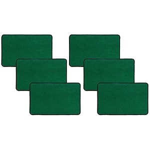 kuber industries microfiber anti slip 6 pieces door mat 2234x1434green