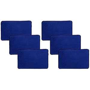 kuber industries microfiber anti slip 6 pieces door mat 2234x1434blue pack of 6 ctktc046225