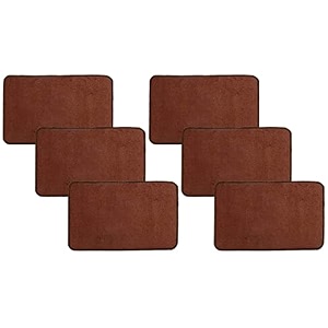 kuber industries microfiber anti slip 6 pieces door mat 2234x1434brown