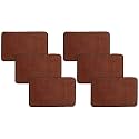 Kuber Industries Microfiber Anti Slip 6 Pieces Door Mat 22"x14"(Brown)