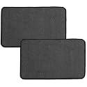 Kuber Industries Microfiber Anti Slip Door Mat (Grey, 22"x14") 2 Pieces