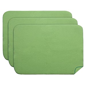 kuber industries microfiber reversible dish drying mat with absorbent parity for kitchen 2734x 1934pack of 3 green
