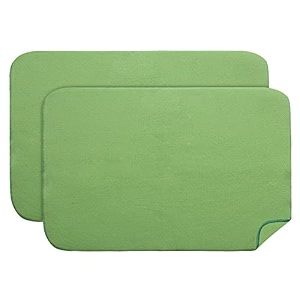 kuber industries microfiber reversible dish drying mat with absorbent parity for kitchen 2734x 1934pack of 2 green