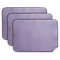 Kuber Industries Microfiber Reversible Dish Drying Mat With Absorbent Parity For Kitchen 27"x 19",Pack of 2 (Green)