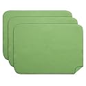 Kuber Industries Microfiber Reversible Dish Drying Mat With Absorbent Parity For Kitchen 27"x 19",Pack of 3 (Green)