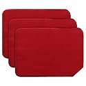 Kuber Industries Microfiber Reversible Dish Drying Mat with Absorbent Parity for Kitchen 27"x 19"(Red)