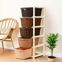 KUBER INDUSTRIES Modular 5-Layer 92 Ltr