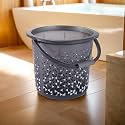 Kuber Industries Multi-Purpose 18 litres Water Bucket for Washing Clothes | Bathing Balti for Bathroom | Water Storage Container - Essential for Household Chores | Tined- Black