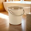Kuber Industries Plastic Multi-Purpose 18 litres Water Buckets for Washing Clothes with Handle | Bathing Balti for Bathroom | Water Storage Container - Essential for Household Chores | Beige