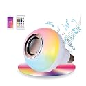 Kuber Industries Multicolour Smart Bulb for Home with 8 Colour Modes, 4 Light Modes &amp; 4 Tunes Remote Controller | Colour Changing Bulb with Music | 12W | Multicolor