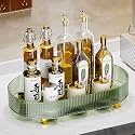 Kuber Industries Multipurpose Decorative Tray | Makeup Organiser, Bathroom Vanity Tray, Dresser Tray, Kitchen Countertop Organiser Tray | Anti Slip and Decorative | YM.6403 | Dark Green