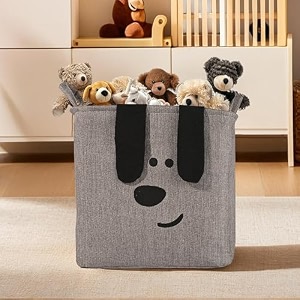 kuber industries foldable amp collapsible storage box for clothes  baby dress organizer for wardrobe  utility organizer for kids toys diaper amp books  gm-32-bg  beige and white seal