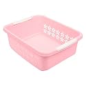Kuber Industries Multipurpose Rectangle Shape Plastic Storage Basket for Kitchen, Fruit Basket, Office Table, Storage Organizer Small Pack of 2 (Pink)