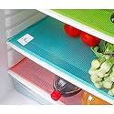 Kuber Industries Multipurpose Refrigerator Drawer Mat|Circle Design &amp; Water Proof Plastic Material|Size-48 cm x 33 cm,Pack of 6 (Multicolour)