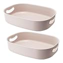 Kuber Industries Polypropylene Multipurpose Small Storage Box With Handle|Basket For Cosmetic, Fruits, Storage "12 L" |Pack of 2| Beige