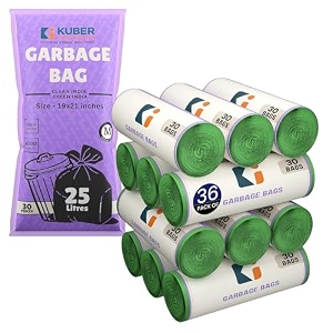 kuber industries 19x21 in black medium garbage bags for dustbin 90 bags 3 rolls  odour free wet and dry waste trash bags  dustbin bags medium size for home office hotels hospitals